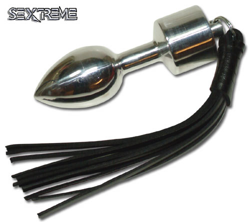 Analplug mit Peitsche 30mm