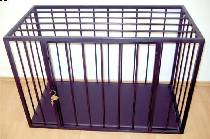 BDSM MöBEL - Stahlkäfig quer gepolstert