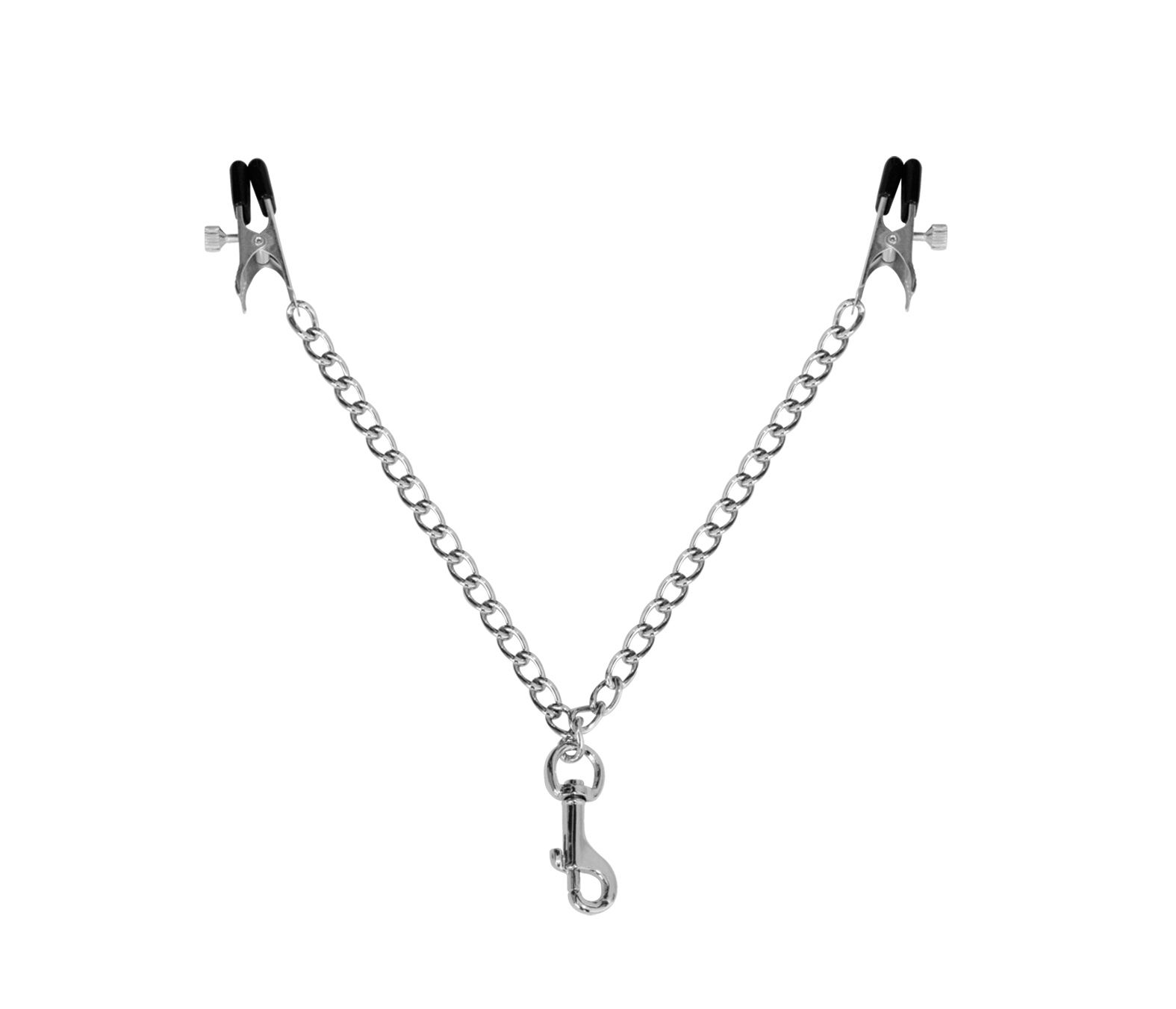 Metall Abgreifklammer breit lang mit Karabiner-Copy