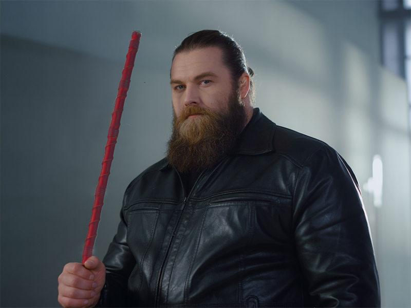 ROHRSTOCK - Extrem Rohrstock ohne Griff, rot, Exklusivwicklung, Ø ca. 15mm