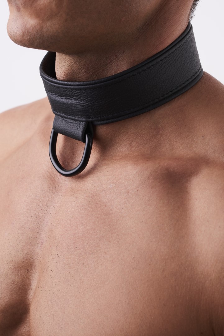 Soft Leder Halsband Schwarz