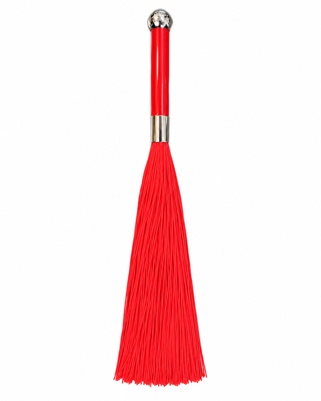 Silikonflogger mit schwerem Metallgriff in rot!